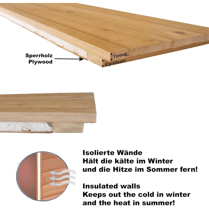 Дім для котів Wiltec великий 99 x 52 x 42 см з дерева, котяча хатинка для саду або тераси, ізольована та стійка до погодних умов, котяча печера