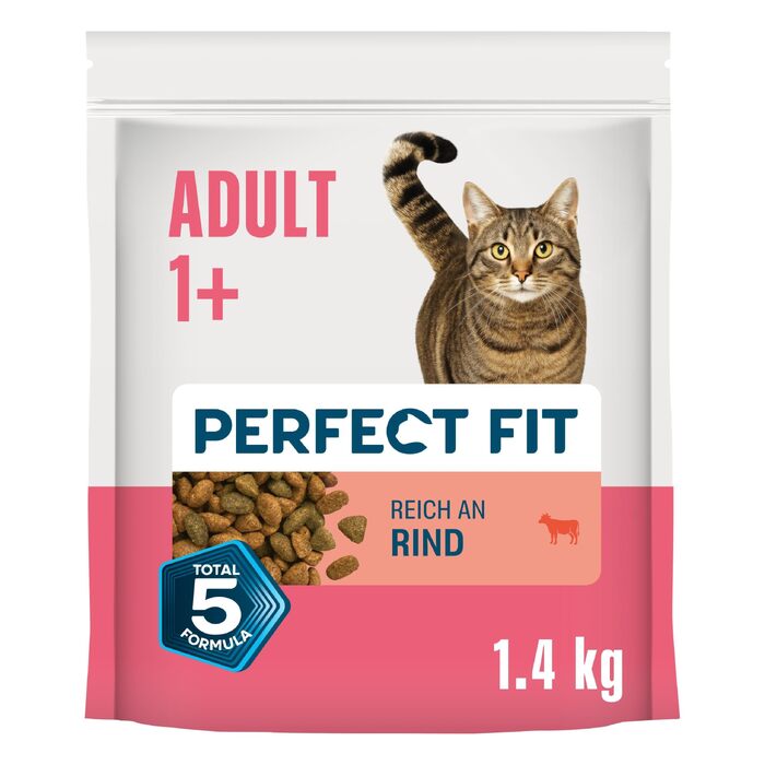 Сухий корм для дорослих активних котів PERFECT FIT Adult з яловичиною, 7 кг