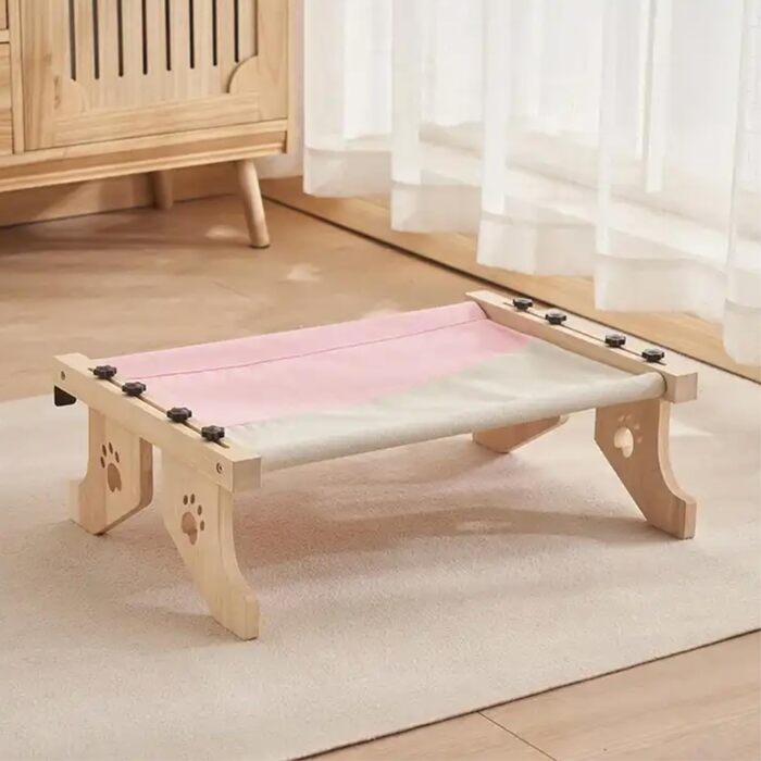 Накидка-гамак для кота, гамак для кота на вікно, підвісний гамак для кота на 2 ніжках або гамак для кота на 4 ніжках, котяче ліжко, радіатор, гамак для котів, велике котяче ліжко сірого/рожевого кольору