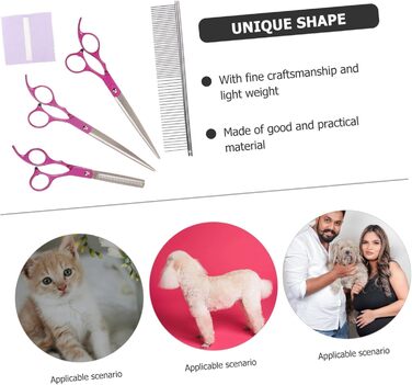 Професійні вигнуті ножиці для грумінгу собак Mipcase з нержавіючої сталі. Безпечні закруглені кінчики для стрижки та догляду вдома та в салоні