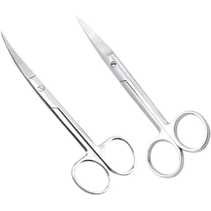 Професійна шерстьрізка для тварин DOITOOL: 2 шт. з нержавіючої сталі, пряма та вигнута насадки