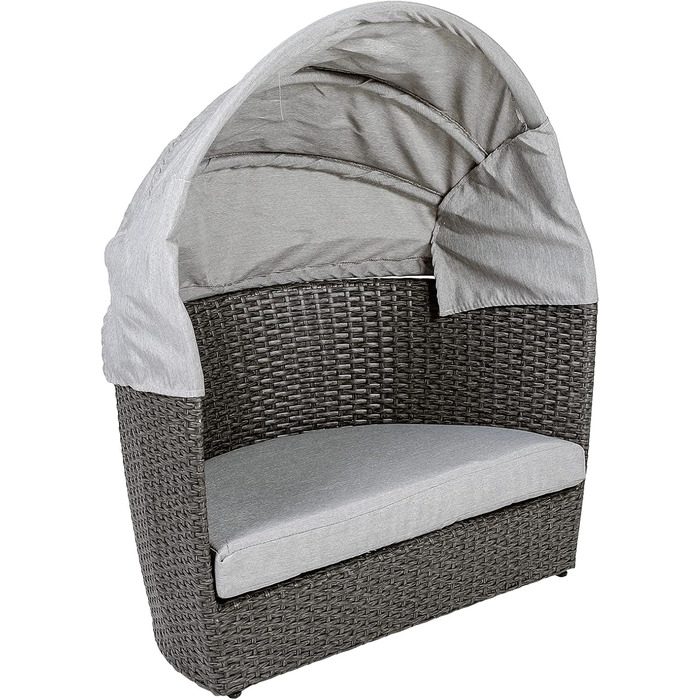 Greemotion лежанка для собак з дахом та подушкою, сірий колір, 79 x 83 x 56 см