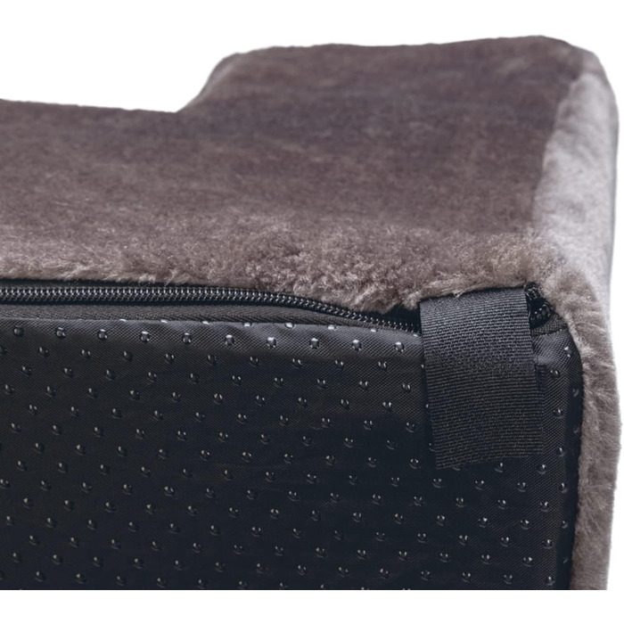 Сходи для собак Karlie Easy Step, плюш/дерево, темно-сірі, 40x39x30 см