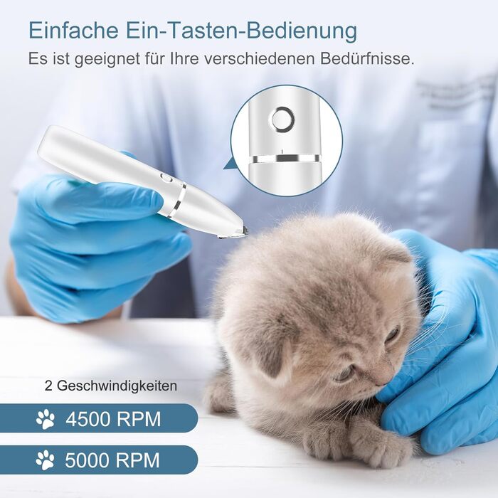 Електрична машинка для стрижки кігтів собак та котів Ankilo - професійна, тиха, 2-в-1