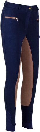Жіночі штани для верхової їзди RL24 Vollbesatz Flex BASICLINE, розмір 38, темно-синій/світло-коричневий