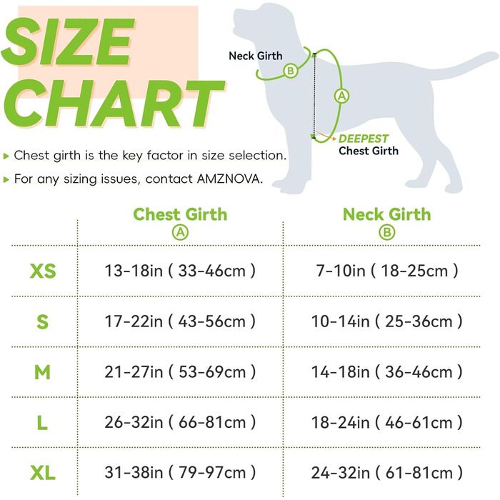 Світловідбиваюча рятувальна жилетка для собак AMZNOVA Rip Stop, XL, 79-97 см (обхват грудей)