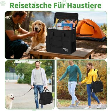 Сумка для ласощів для собак на 25 літрів з плечовим ременем, чорна. Ідеально підходить для походів та прогулянок з собакою