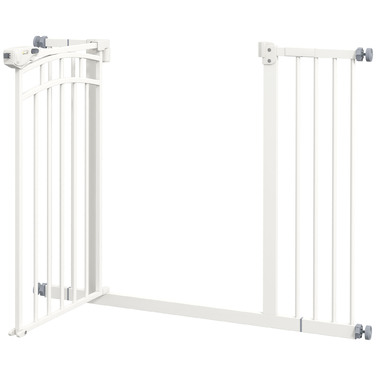 PawHut Dog Door Gate 74-100 см шлагбаум з дверима з автоматичним закриванням без свердління для малих і середніх собак