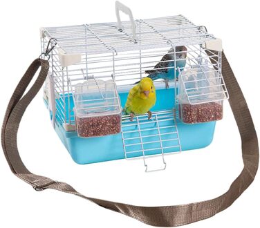Переносний транспортний клітка для птахів Vogelkäfig - блакитний