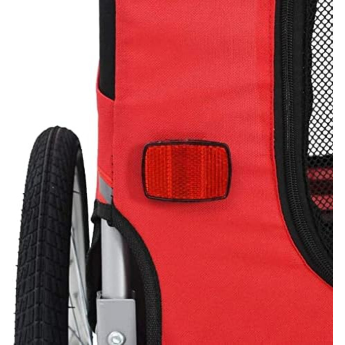 Причіп для велосипеда для собак з відбивачами та амортизацією, чорний