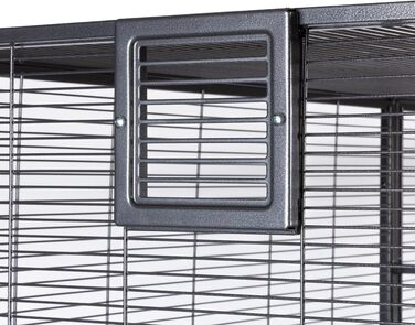 Преміальний вольєр Montana Cages New Sydney для хвилястих папуг і маленьких папугаїв, 90x70x180 см, 2 годівниці, 4 коліщата, порошкове покриття AVILON, антикварна версія