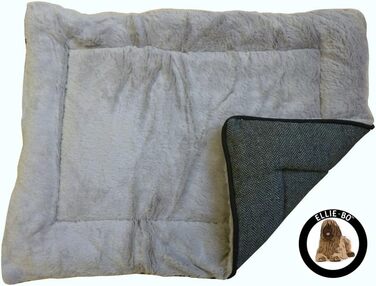 Ліжко-трансформер для собак Ellie-Bo з твіду та штучного хутра, сіре, 61 см, для клітки