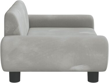 Ліжко для собак сірого кольору 70x45x33 см, м'яке, для дому, стильний дизайн