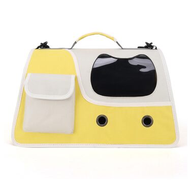 Сумка-переноска для тварин, складана, дихаюча, велика місткість, з вікном, для подорожей - комфортна, міцна з металевим каркасом, ідеальна для прогулянок