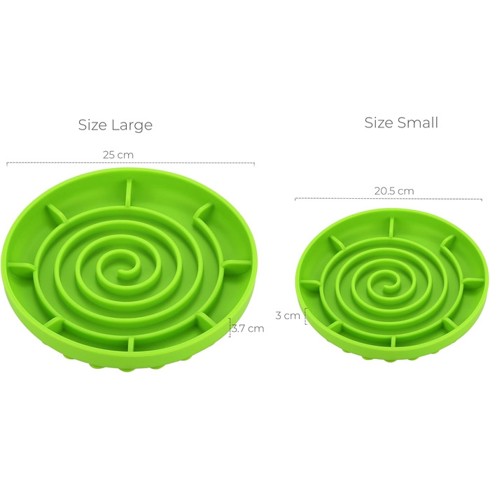 Антислизький насадковий миска для собак та котів, Slow Feeder, силікон, велика, сіра