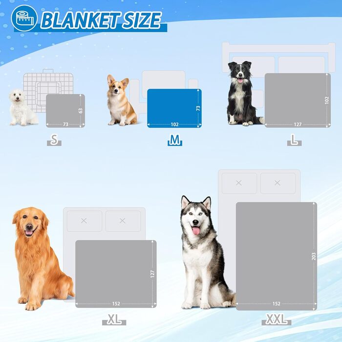 Водонепроникний плед для собак, плюшевий та м'який, великий розмір - 152x127 см, довгий плюш, миючий, двосторонній, з матеріалу Sherpa Fleece, захисний плед для собачого ліжка, сірий (M(102x72 см))