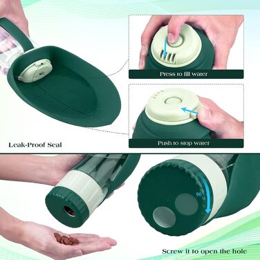 Тіовері: Поїлка-дозатор для собак та котів, 340 мл, блакитна. Зручна поїлка-дозатор для води та корму, виготовлена з якісного пластику, об'єм 340 мл. Ідеально підходить для подорожей та прогулянок з вашим улюбленцем.