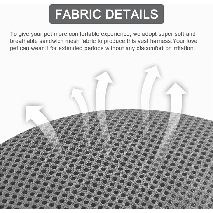 Шлейка для котів Skmeditec Katzengeschirr - безпечна жилетка для великих котів з світловідбиваючими смугами (Medium, Сірий)