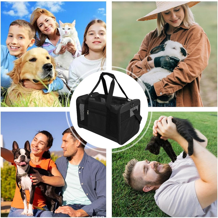 Сумка-переноска для собак Haustier, рожева, з тканини Oxford, складна, для подорожей