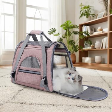 Транспортна сумка для котів та дрібних собак YooxArmor, 45x25x34 см, до 9 кг, червона