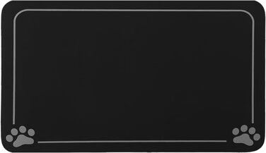 Німецька килимок під миску для собак та котів, чорний, 40x60 см, неслизький, швидковисихаючий, легко миється