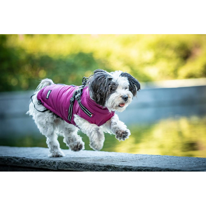 Зимова куртка CHIARA MAX, розмір M, туркіс (фіолетовий), з флісовою підкладкою, регульована довжина, для собак