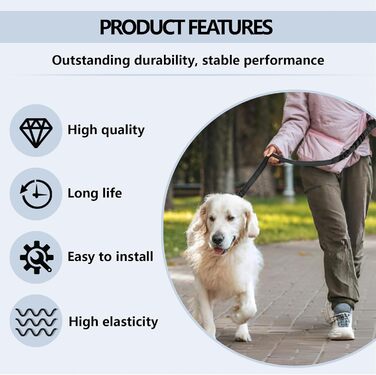 Ремінь безпеки для собак у машину, подвійний, еластичний, регульований з амортизатором та карабіном для маленьких та середніх собак (чорний)