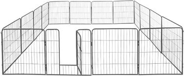 Клітка для цуценят Petigi, вольєр з порошковим покриттям, складаний, розмір комірки 47 мм, для використання в саду, 80x80 см
