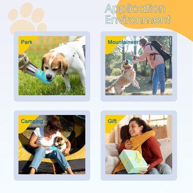 Портативна пляшка для води для собак, 680 мл, нержавіюча сталь, без витоку, диспенсер для води та корму для цуценят, для подорожей, прогулянок, походів та активного відпочинку