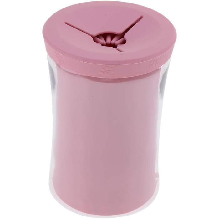 Миска для миття лап собакам, рожева | Чистяча щітка для лап собак