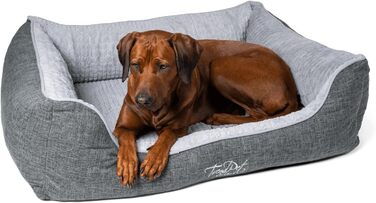 TrendPet VitaBed сірий - ортопедичне преміум собаче ліжко з матрацом з Memory Foam 5 см (120x100 см)