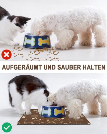 Підкладка під миску для собак та котів, нековзна, чорна 40x60 см. Швидковисихаюча, легко миється. Підкладка під миску для тварин