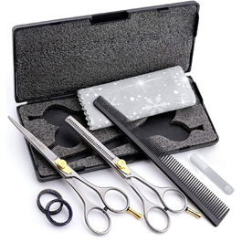 Набір професійних перукарських ножиць Haryali London - 6 дюймів (ножиці для стрижки та вирівнювання), рожевий колір, для жінок, чоловіків, дітей та домашніх тварин