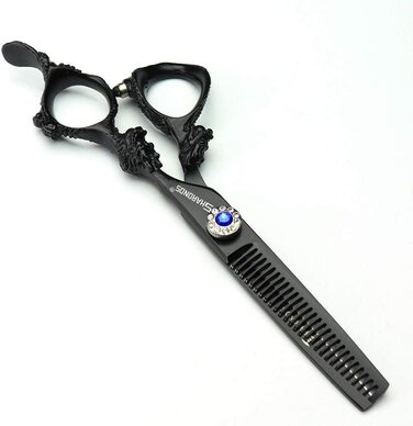 Професійний набір перукарських ножиць Sharonds 6 дюймів для стрижки та филирування, нержавіюча сталь, чорний