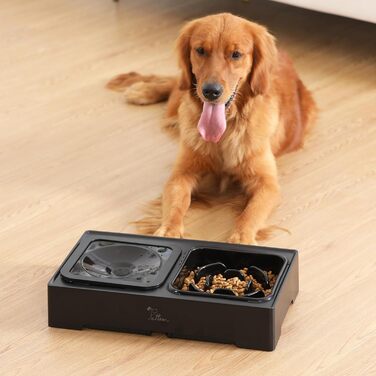 PETTOM Миска для собак з регулюванням висоти, антиковзаюча, сповільнює поїдання