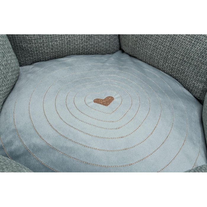 ТRIXIE Viviana – зручне ліжко для собак, 60x50 см, блакитно-сірий колір, з м'яким оксамитовим покриттям, інтегроване м'яке вкладання, антиковзаюче дно, легко миється