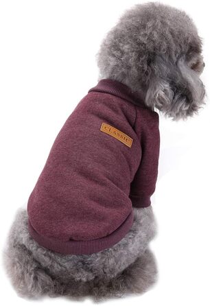 Теплий зимовий пуловер для собак, пухнастий, для цуценят та маленьких собак (XXS, коричневий)