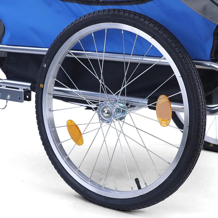 Причіп для велосипеда, переноска для собак, складна, до 40 кг, сірий, блакитний