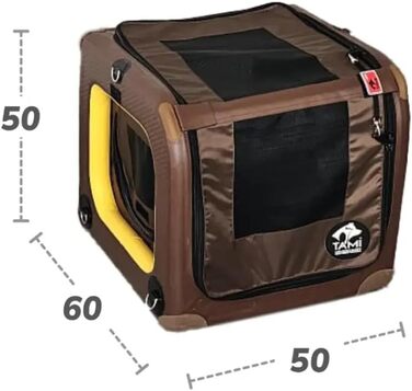 Транспортна переноска для собак Tami Backseat XS: переноска-клітка для автомобіля, автотранспортна коробка для собак, переноска для собак