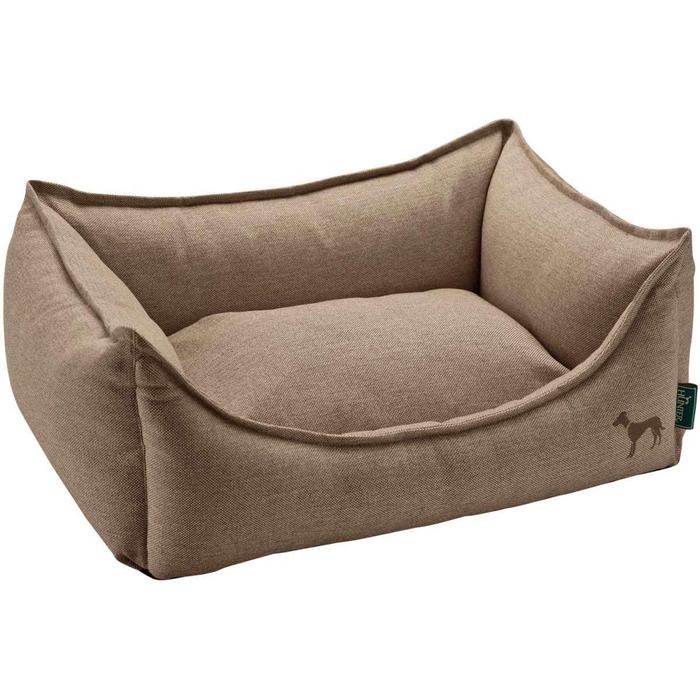 Диван для собак HUNTER Livingston, класичний, структура тканини, коричневий, 80x60x25 см