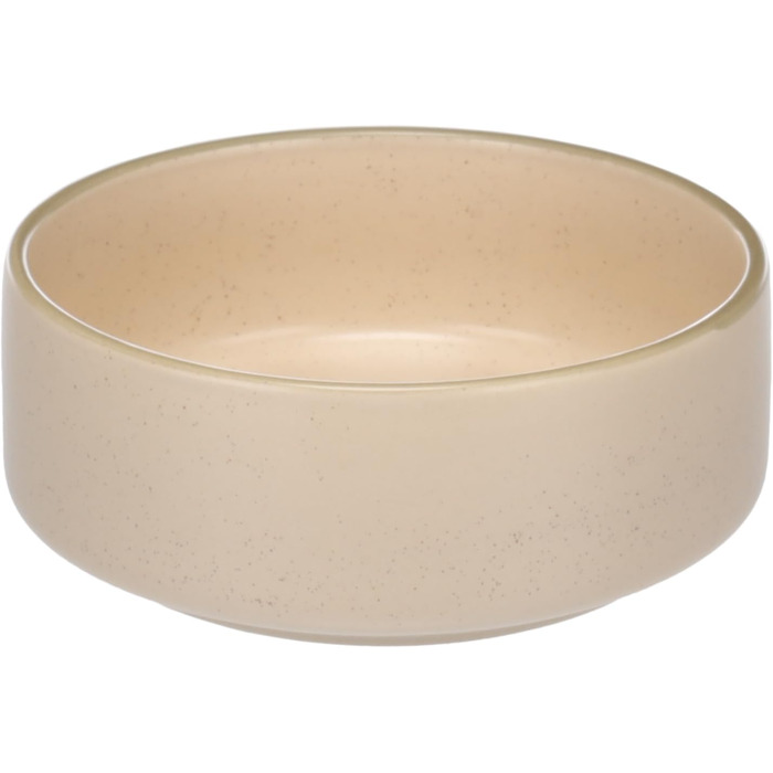 Миска для собак з кераміки велика, 1,5 л, кругла, бежева, Flamingo Weiß