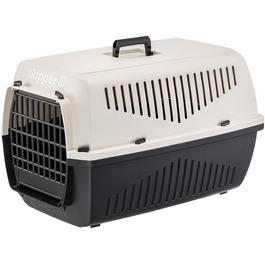 Переноска для котів та собак Ferplast SKIPPER 3, 62x41x38 см, пластик, бежева