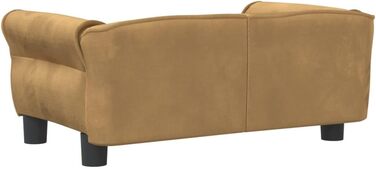 Festnight Софа для собак, лежанка для тварин, м'яка лежанка для собак, лежанка для собак з антиковзаючою поверхнею, лежанка для собак з велюру (70x45x30 см)