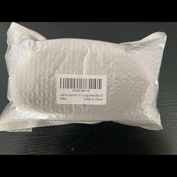 Нашийник для собак з натуральної шкіри, м'який, 5 см, для середніх та великих порід (M, червоний)