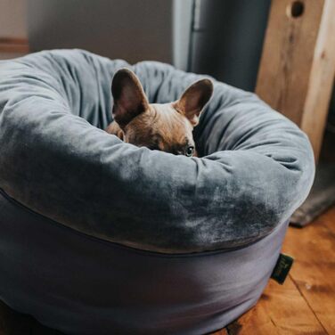 Ліжко для домашніх тварин HUNTER Miranda, сірий антрацит, 50x50 см, м'яке та плюшеве, для собак та котів