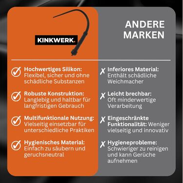 Силіконова печінка KINKWERK | Елегантний дизайн, гнучка та міцна | Багатофункціональна та гігієнічна | BDSM
