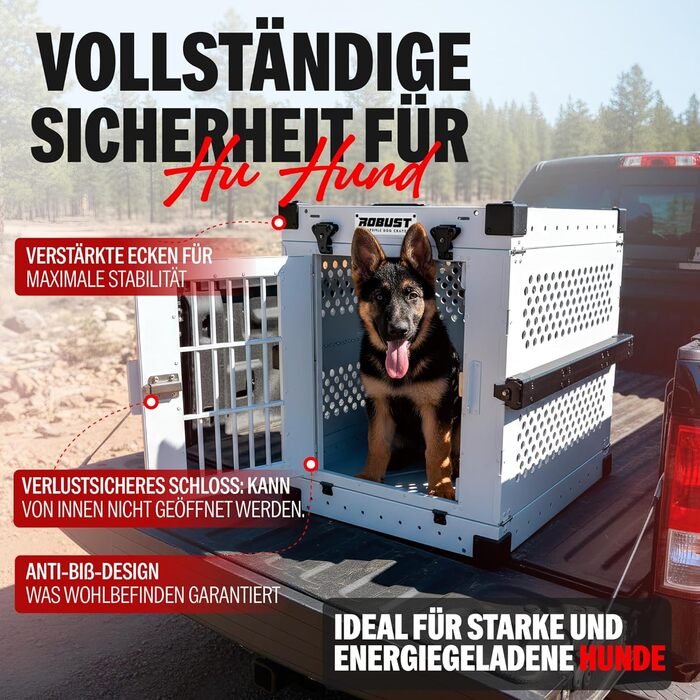 Міцна переносна переноска для собак, складана, для всіх порід – легка алюмінієва переноска з посиленими кутами | Сумка-переноска для собак, для дому, автомобіля, подорожей та авіаперельотів (Білий, L)