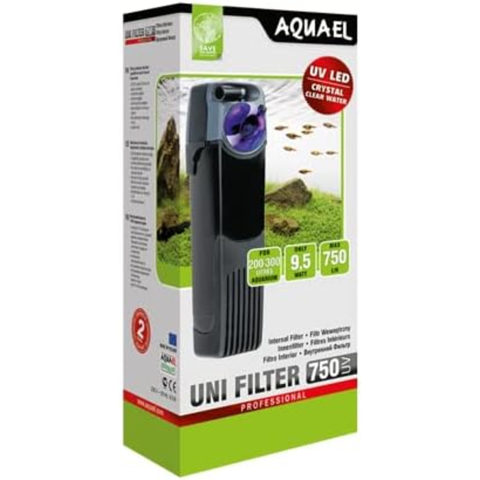 Внутрішній акваріумний фільтр Aquael UNIFILTER 750 UV, для очищення води з ультрафіолетом