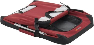 Переносна переносна клітка для собак Ferplast, чорна, розмір S (49x34x34 см) / L (70x52x52 см), металевий каркас, з ручками та кишеньками, водовідштовхувальна