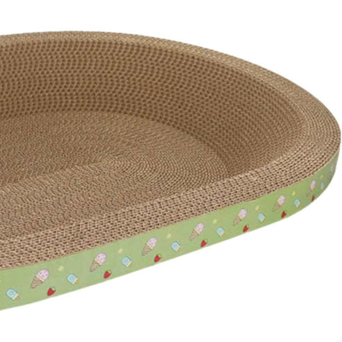 Котячий когтеточка з картону Perfk овальної форми, ігрова зона для котів, 57 см